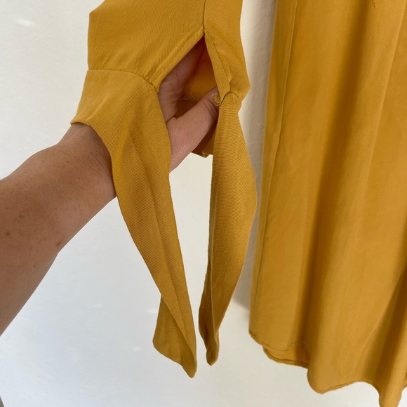 Piano C Dress - 3/4 Length Sleeves Midi Off Shoulder Size L Off Yellow color - Picture 10 of 11